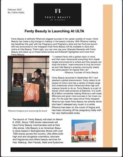 MOCK Press Release for Fenty Beauty (pg 1)